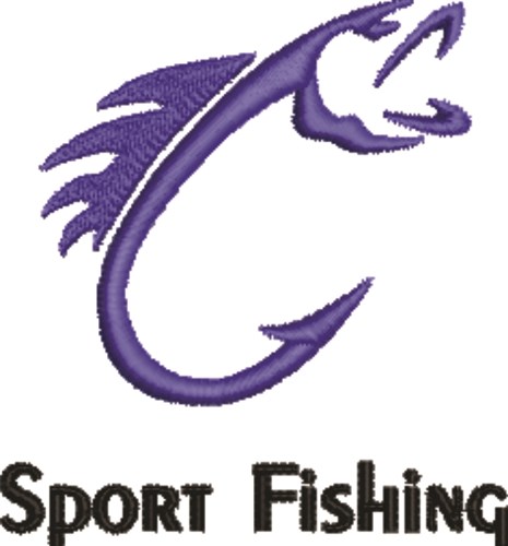 Sport Fishing Machine Embroidery Design