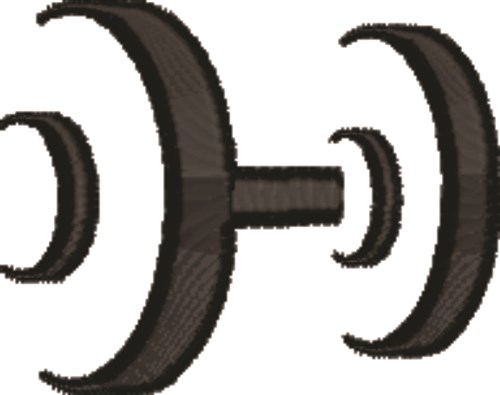 Barbell Weights Machine Embroidery Design