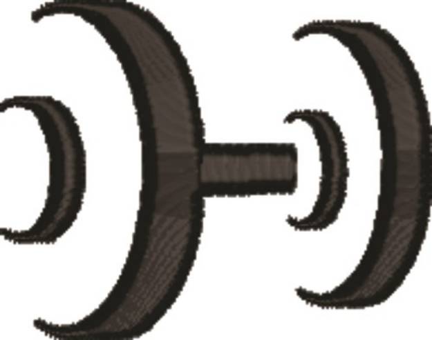 Picture of Barbell Weights Machine Embroidery Design
