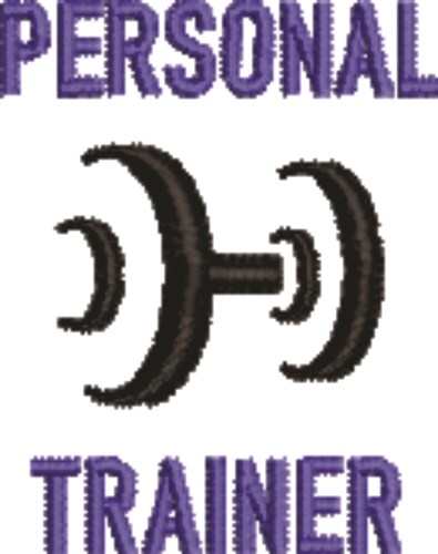 Personal Trainer Machine Embroidery Design