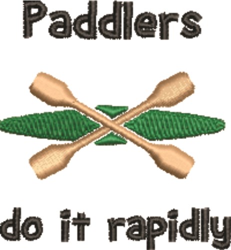 Paddlers Machine Embroidery Design