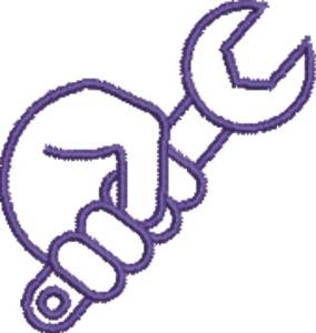 Picture of Mechanic Hand Machine Embroidery Design
