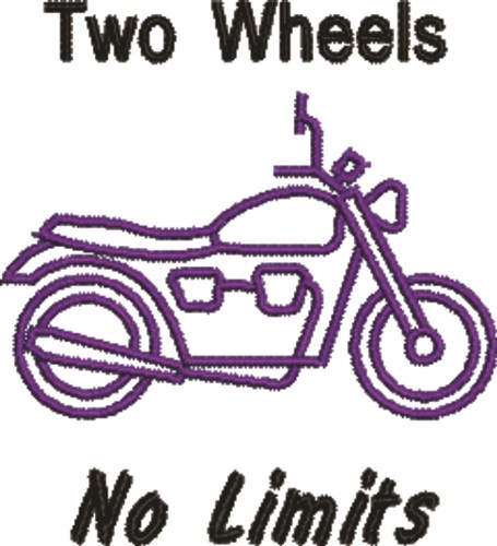 Two Wheels Machine Embroidery Design