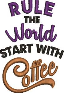 Picture of Start With Coffee Machine Embroidery Design