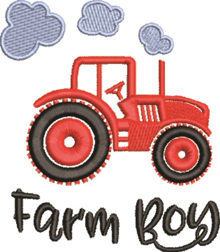 Farm Boy Machine Embroidery Design
