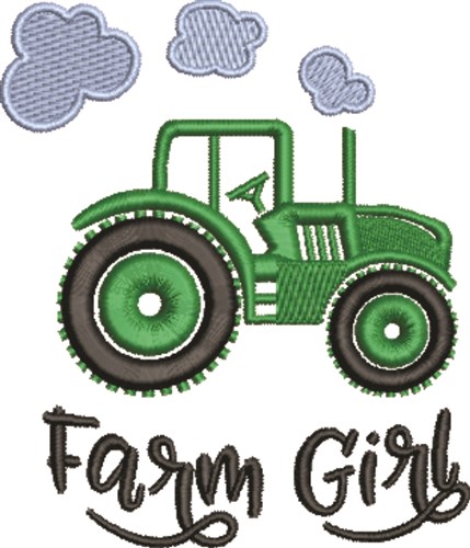 Farm Girl Machine Embroidery Design
