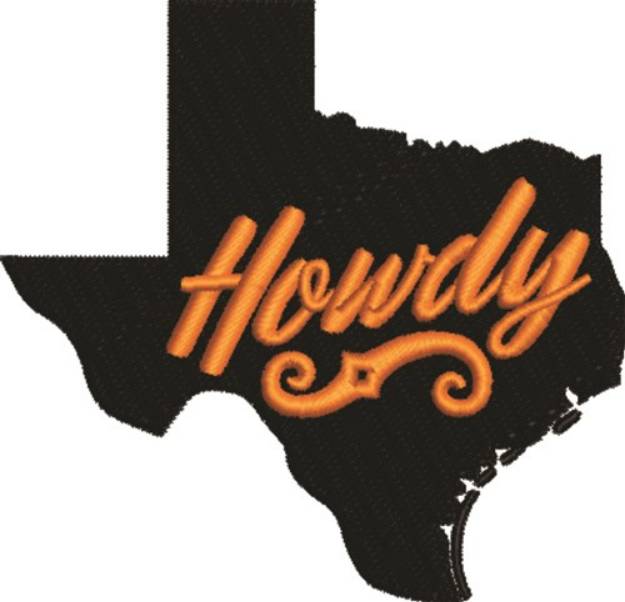 Picture of Howdy Texas Machine Embroidery Design