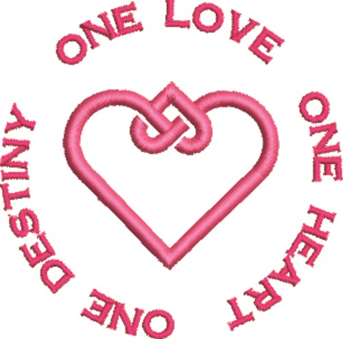 One Heart One Destiny Machine Embroidery Design
