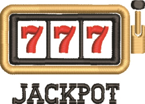 Lucky 7s Slot Machine Machine Embroidery Design