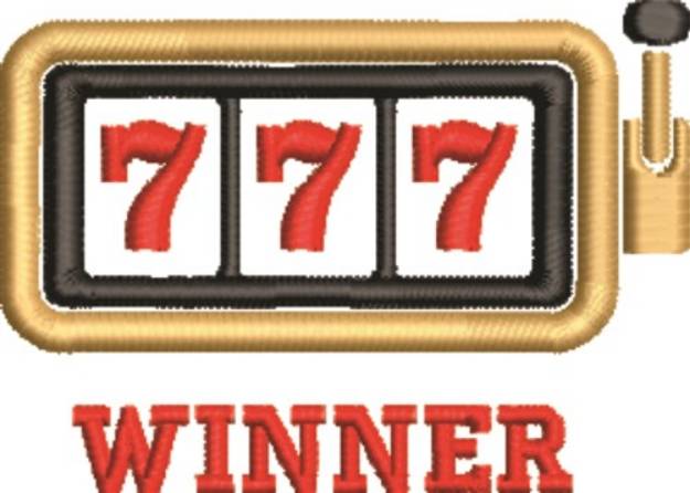 Picture of Lucky 7s Winner Machine Embroidery Design