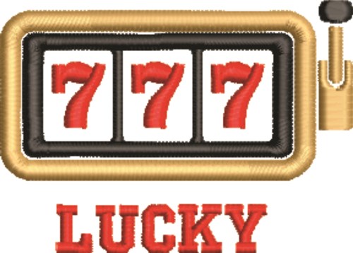 Lucky 7s Machine Embroidery Design