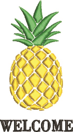 Welcome Pineapple Machine Embroidery Design