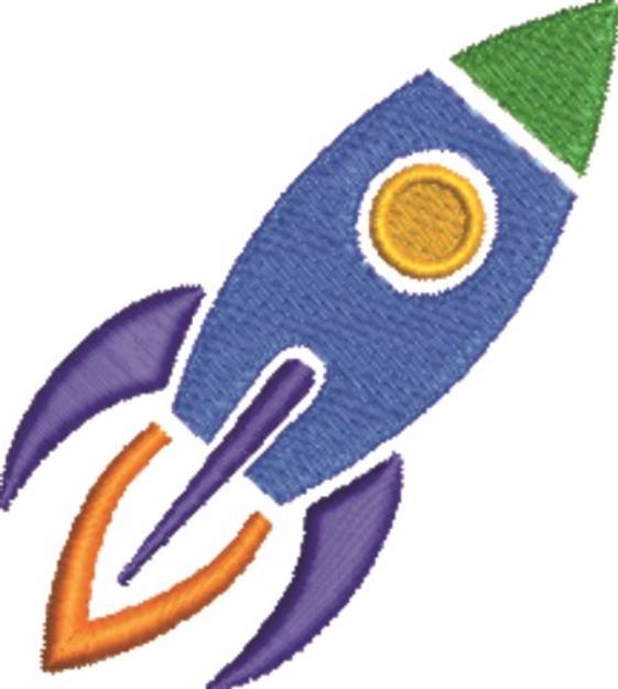 Picture of Rocket Machine Embroidery Design
