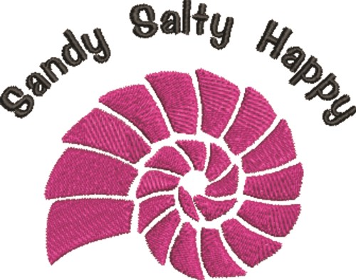 Sandy Salty Happy Machine Embroidery Design