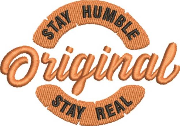 Picture of Stay Humble Machine Embroidery Design
