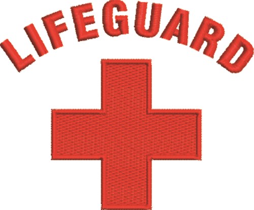 Lifeguard Machine Embroidery Design