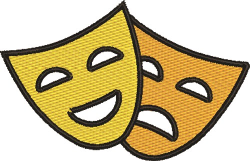 Theater Masks Machine Embroidery Design