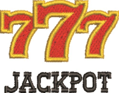 Lucky 7s Jackpot Machine Embroidery Design