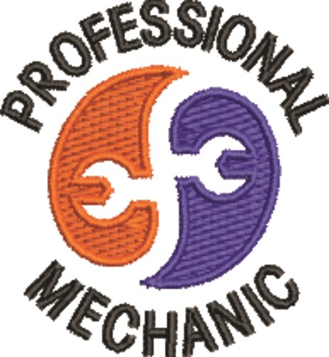 Professional Mechanic Machine Embroidery Design