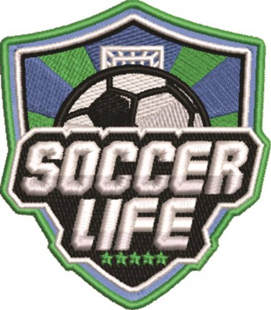 Picture of Soccer Life  Machine Embroidery Design