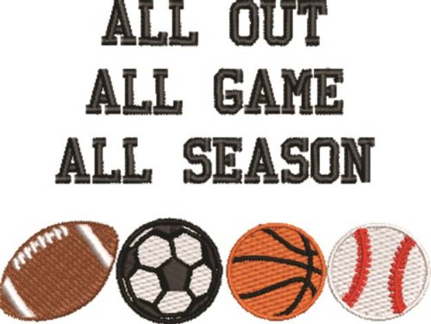 Picture of All Out, All Season Machine Embroidery Design