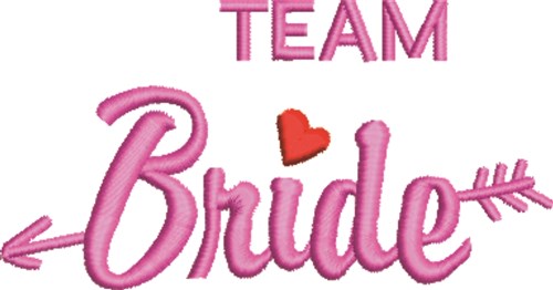 Team Bride Machine Embroidery Design