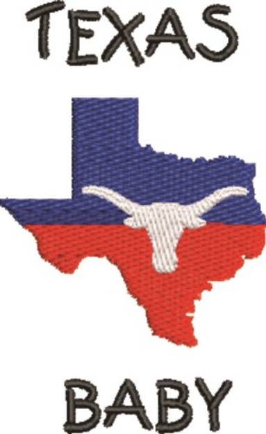 Picture of Texas Baby Machine Embroidery Design