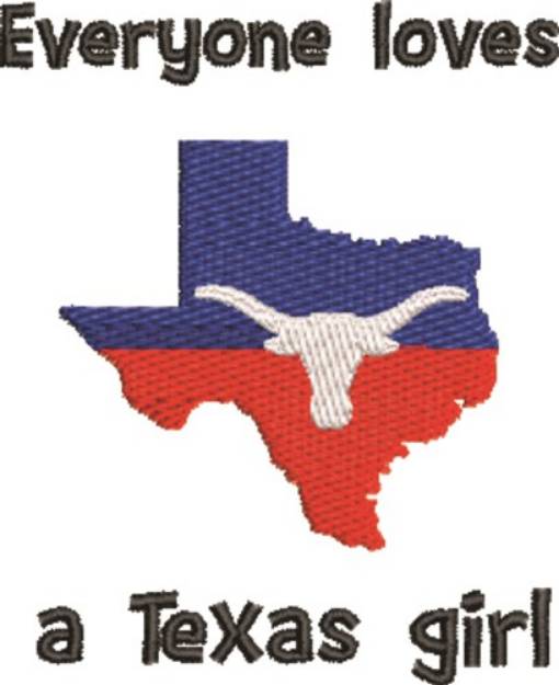 Picture of A Texas Girl Machine Embroidery Design