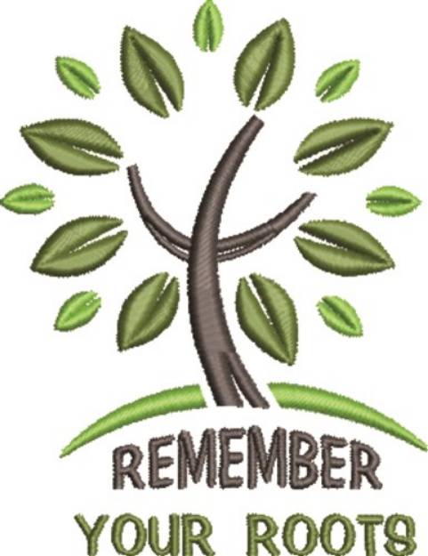 Picture of Remember Your Roots Machine Embroidery Design