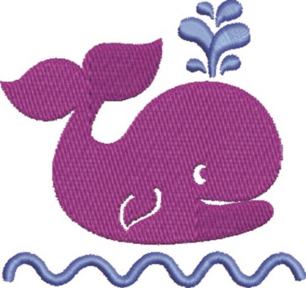 Picture of Happy Whale Machine Embroidery Design