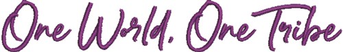 One World One Tribe Machine Embroidery Design