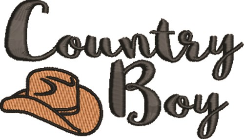 Country Boy Machine Embroidery Design