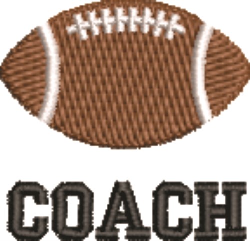 Football Coach Machine Embroidery Design