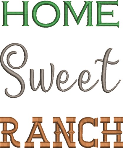 Home Sweet Ranch Machine Embroidery Design