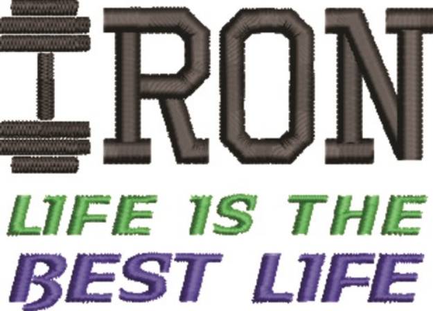Picture of Iron Life Machine Embroidery Design