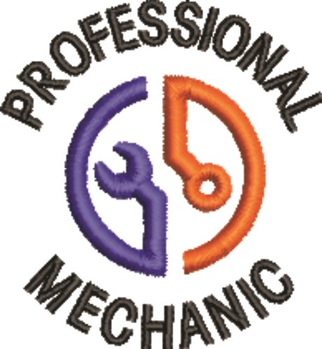 Professional Mechanic Machine Embroidery Design