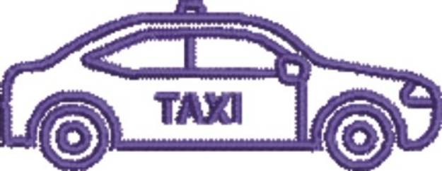 Picture of Taxi Cab Outline Machine Embroidery Design