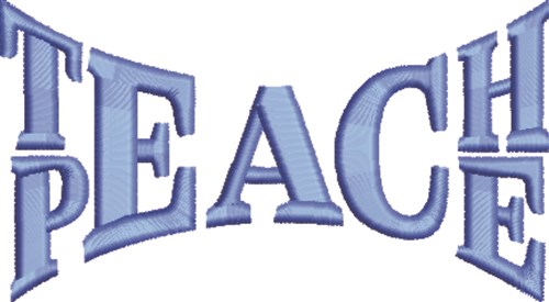 Small Teach Peace Machine Embroidery Design
