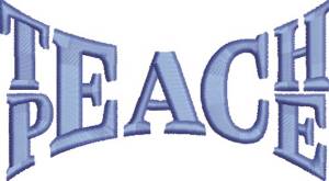 Picture of Small Teach Peace Machine Embroidery Design