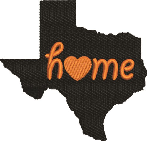 Home Is In Texas Machine Embroidery Design