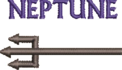 Neptune Trident Machine Embroidery Design
