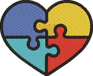 Picture of Autism Heart Machine Embroidery Design