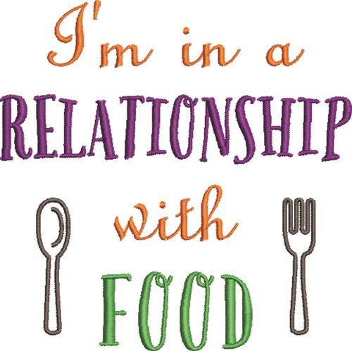 Food Relationship Machine Embroidery Design