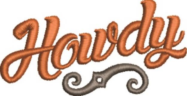 Picture of Howdy Machine Embroidery Design
