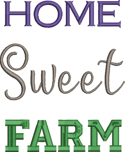Home Sweet Farm Machine Embroidery Design