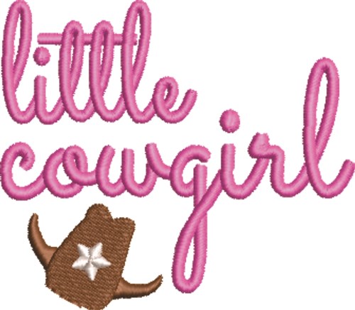 Little Cowgirl Machine Embroidery Design