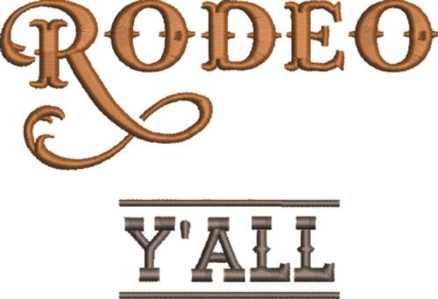Picture of Rodeo Yall Machine Embroidery Design
