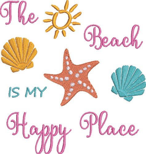 Happy Place Machine Embroidery Design