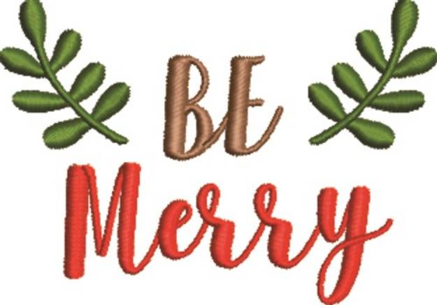Picture of Be Merry Machine Embroidery Design
