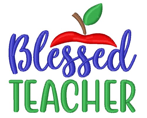 Blessed Teacher Machine Embroidery Design